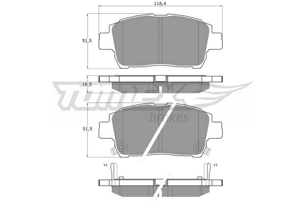 TOMEX BRAKES Jarrupala, levyjarru TX 13-88